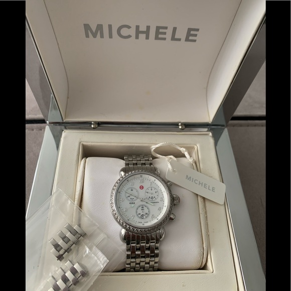 Michele CSX 36 Diamond Bezel Chronograph Watch - Picture 3 of 17
